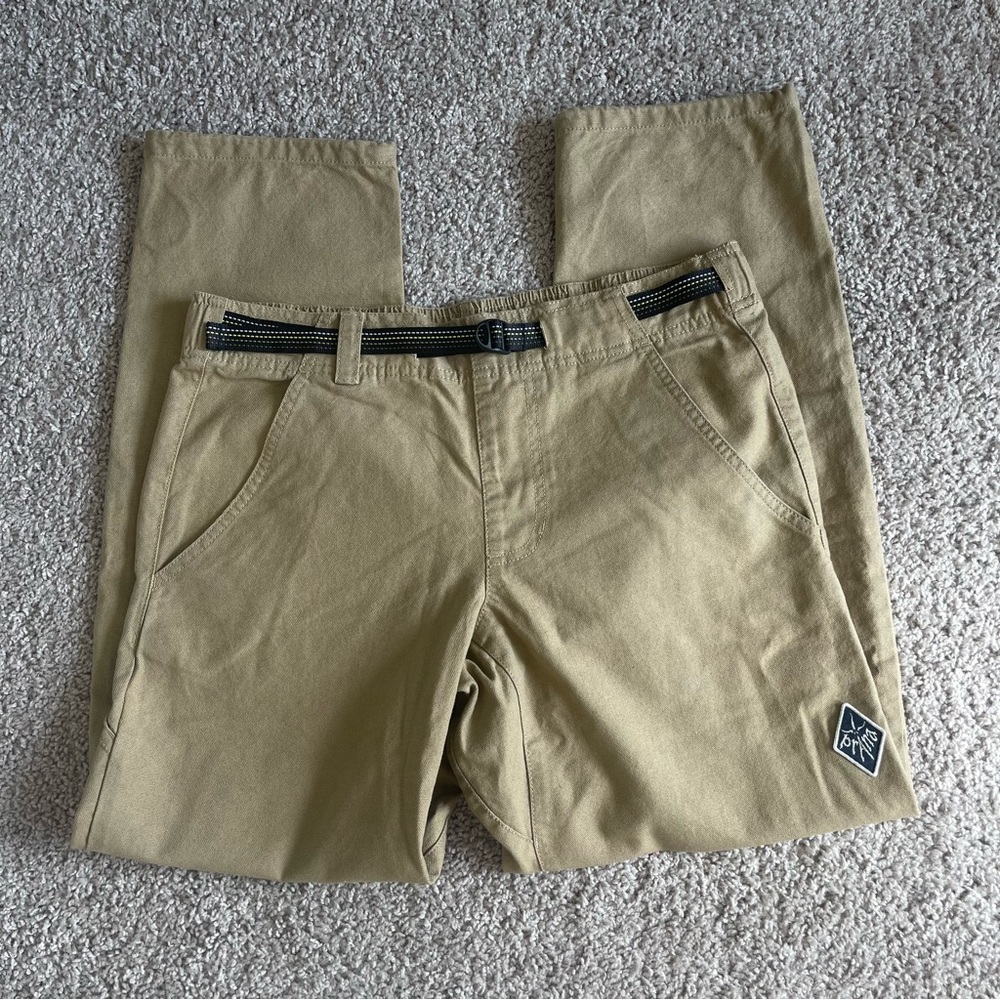 PRANA Voyaged Relaxed Straight Buckle Strap Waist Pants
